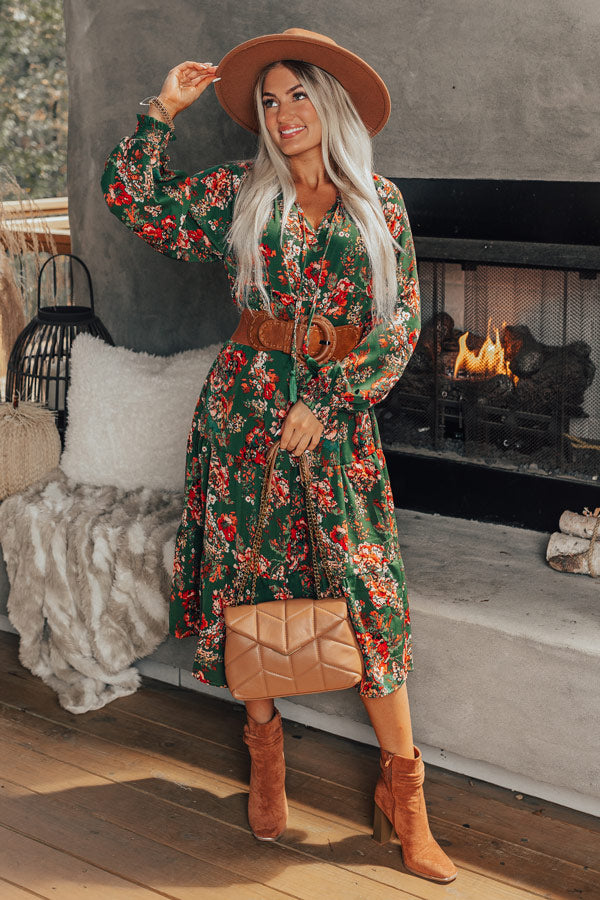 Sunday Slow Down Floral Midi Image - 2
