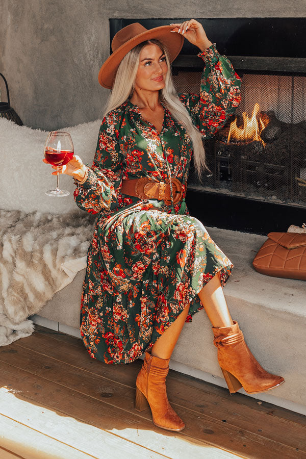 Sunday Slow Down Floral Midi Image - 1
