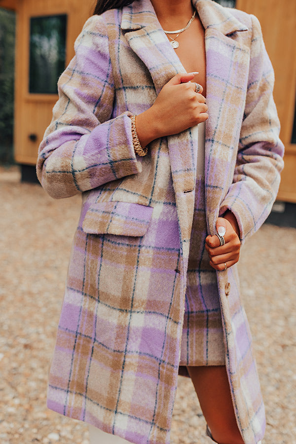 Falling For You Plaid Coat Image - 5