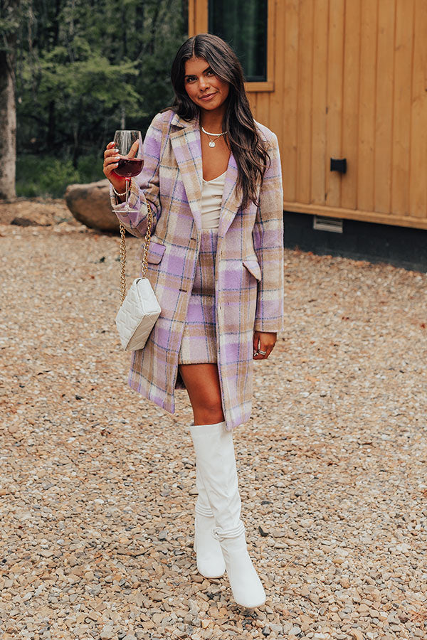 Falling For You Plaid Coat Image - 4