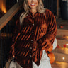 Amazing Views Velvet Top in Dark Cinnamon Curves Image - 1