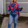 Lush Blooms Knit Sweater Curves Image - 1
