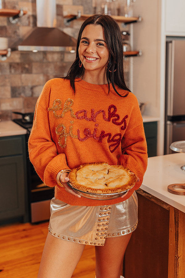 Thanksgiving Tinsel Sweater