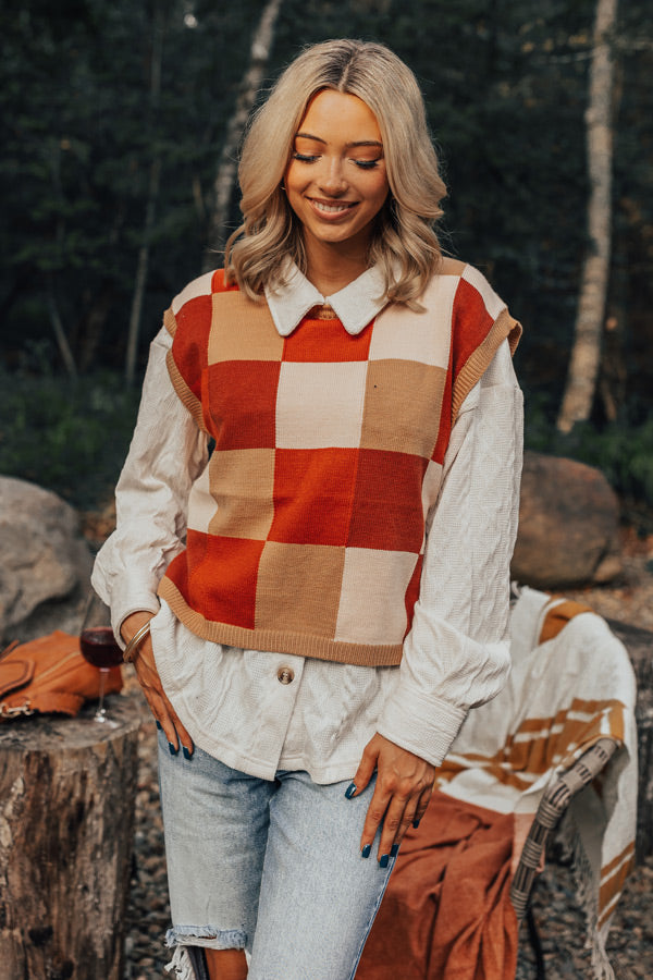 Cinnamon Lane Sweater Vest in Iced Latte Image - 2