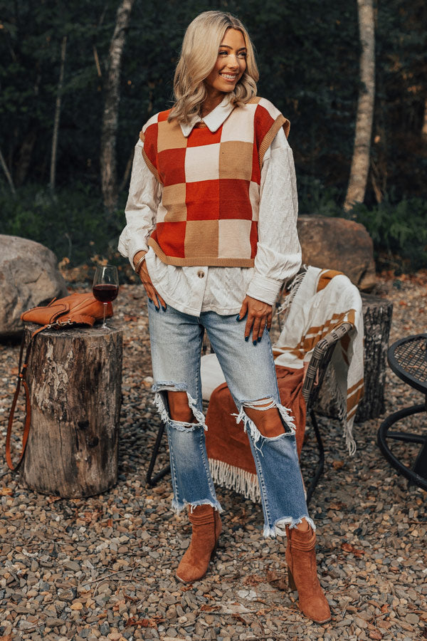 Cinnamon Lane Sweater Vest in Iced Latte Image - 1