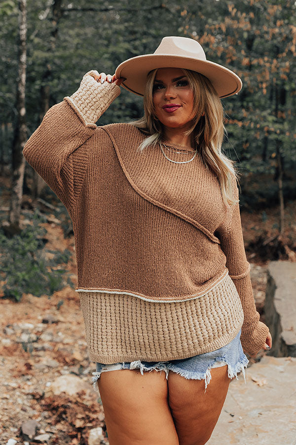 Cozy Darling Knit Sweater in Mocha Curves Image - 2
