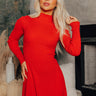 When I See You Mini Dress In Red Image - 1