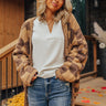 Around The Block Checkered Cardigan in Iced Latte Image - 1