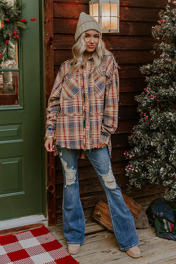 Meet Me By The Bonfire Oversized Flannel Image - 1