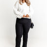 Modern Muse Pearl Embellished Sweater In White Curves Image - 1