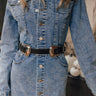 Driving Country Roads Rhinestone Belt In Black Image - 1