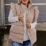Autumn Treasure Puffer Vest In Iced Latte Curves Image - 1