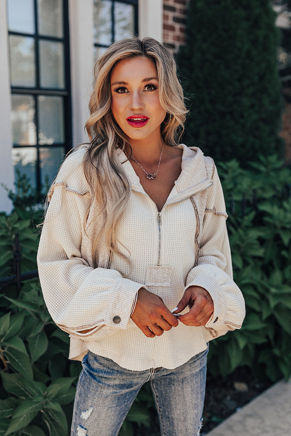 Couture Charm Waffle Knit Sweater Image - 1