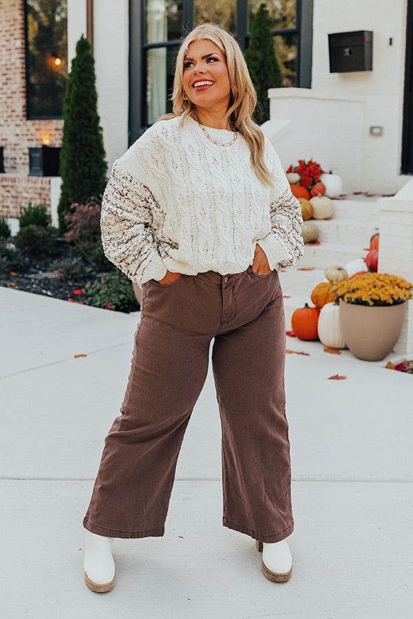 The Dex High Waist Straight Leg Jean In Hazelnut Curves