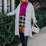 Start The Bonfire Duster Cardigan In Grey Curves Image - 1