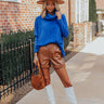 Cozy Weather Shift Sweater in Royal Blue Image - 1