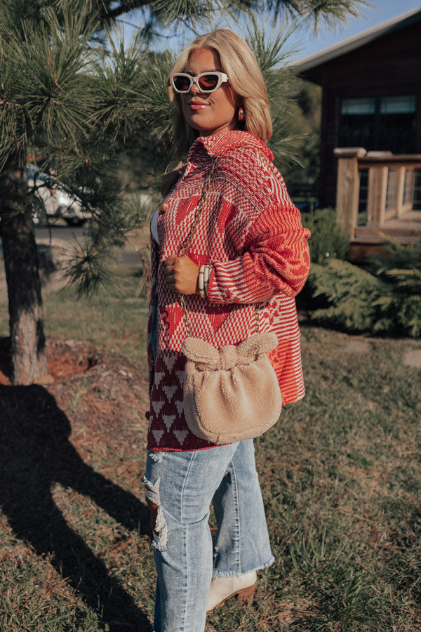 Confidence Is Everything Sherpa Purse In Iced Latte Image - 5