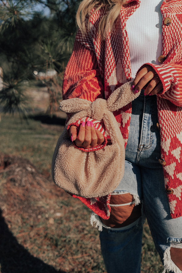 Confidence Is Everything Sherpa Purse In Iced Latte Image - 3
