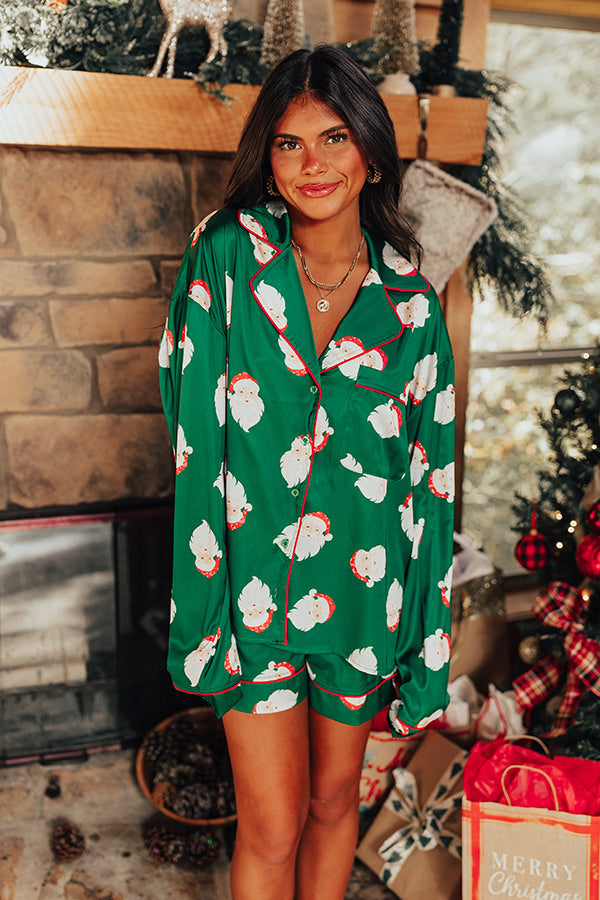 Dear Santa Satin Pajama Top Image - 2