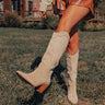 The Torra Faux Suede Knee High Boot in Birch Image - 1