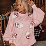 Dear Santa Sequin Sweatshirt in Pink Image - 1