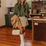 Across The World Shift Top In Olive Image - 1