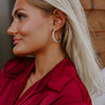 Feels Like Love Hoop Earrings In Gold Image - 1