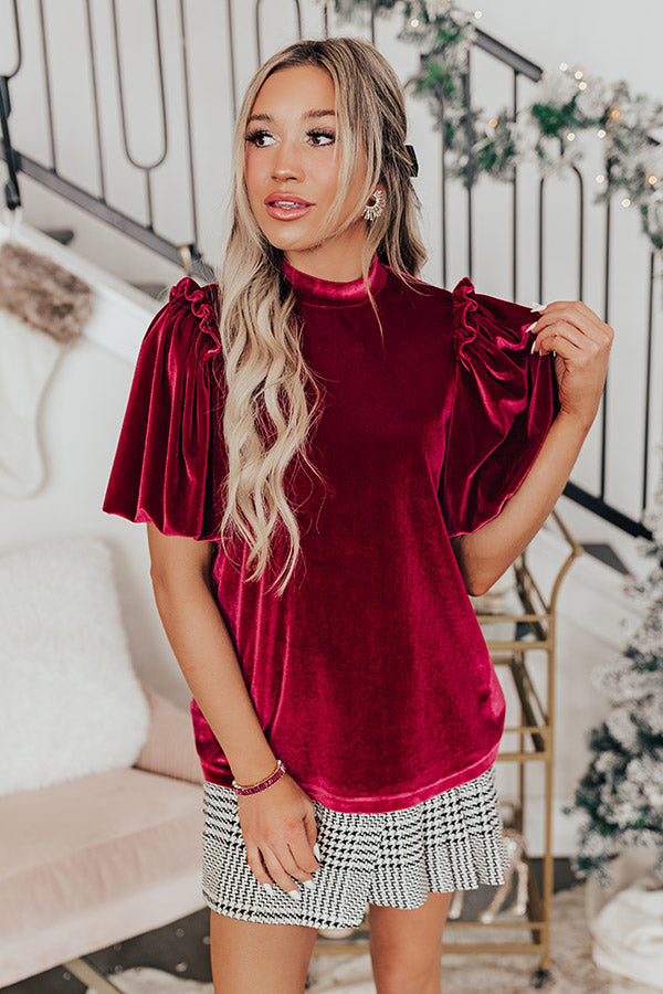 Midnight Kiss Velvet Top Image - 1