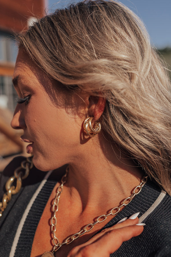 Savor The Feeling Hoop Earrings Image - 1