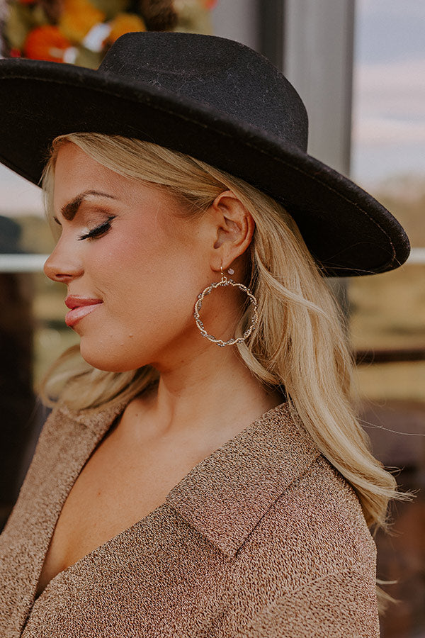 Meadow Melodies Hoop Earrings In Grey