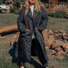 Chilly Wind Quilted Coat in Black Curves Image - 1