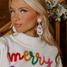 Frosty And Bright Beaded Earrings Image - 1