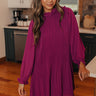 Grateful Life Pleated Mini Dress in Orchid Image - 1