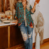 Punctual And Perfect Velvet Button Up Image - 1
