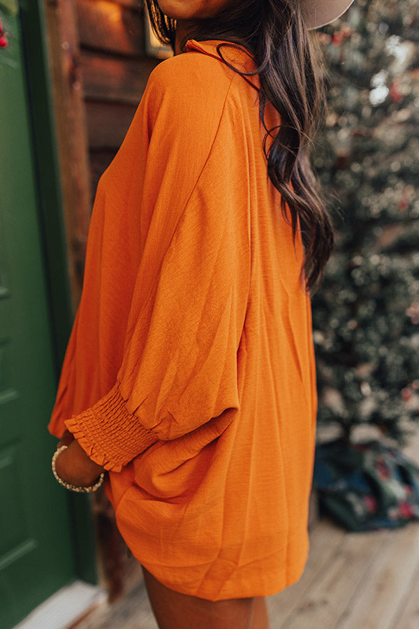 Luxe Lane Shift Top In Pumpkin Image - 2