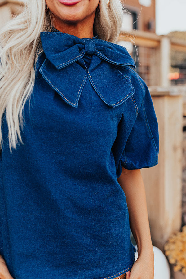 Plane to Portofino Denim Top Image - 1
