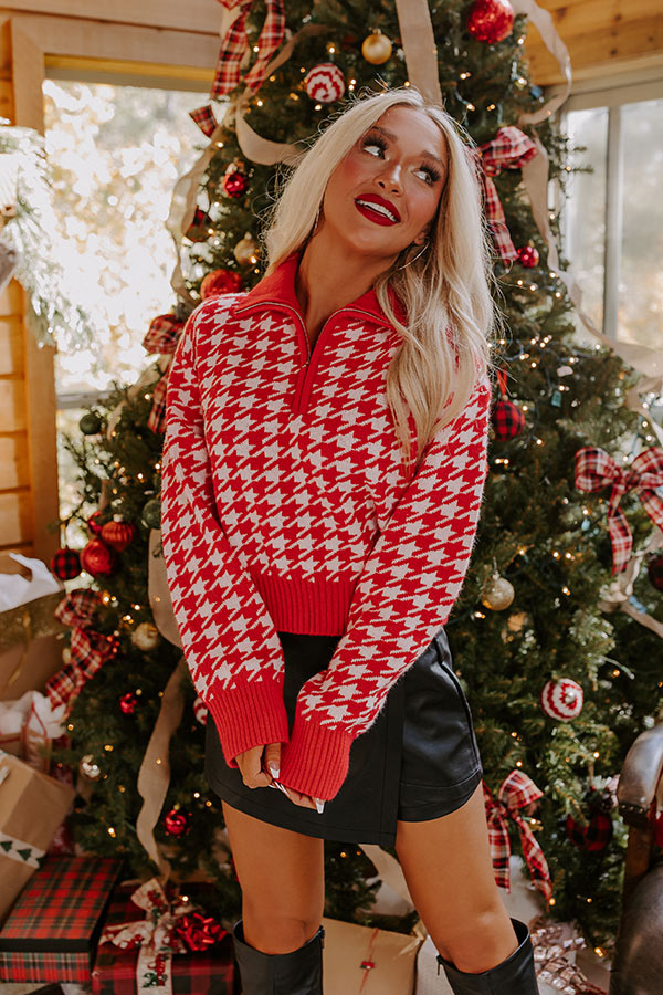 On The Way Houndstooth Sweater Image - 3