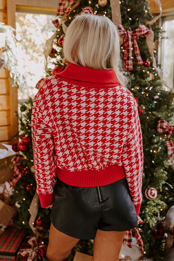 On The Way Houndstooth Sweater Image - 4