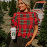 Beautiful Routine Plaid Top In Red Image - 1