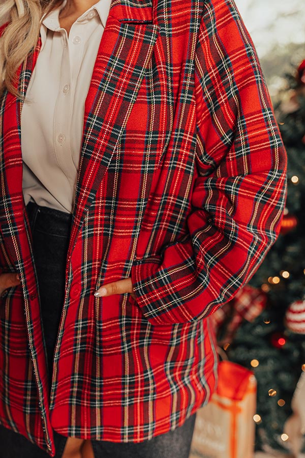 Festival Feels Plaid Blazer Curves Image - 4