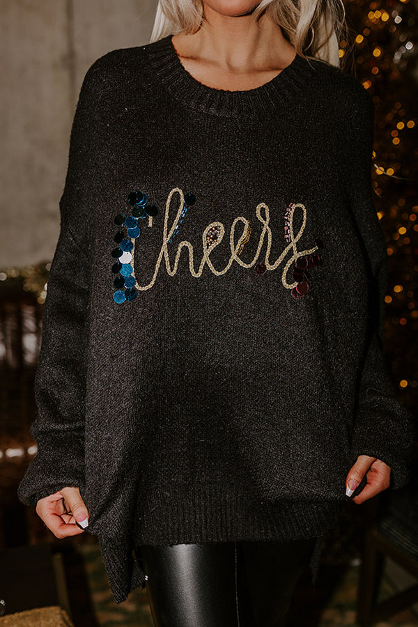 Cheers Beaded Sweater Image - 3