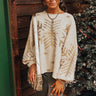 Falling Snowflakes Sweater In Cream Image - 1