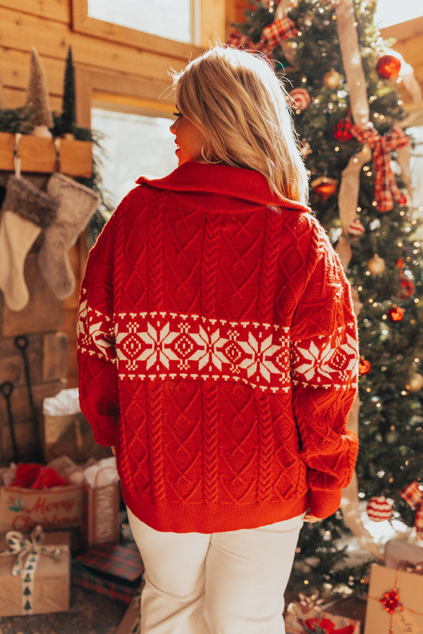 Joyful Journeys Cable Knit Sweater Curves Image - 2