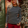 Effortless Elegance Embellished Top In Black Image - 1