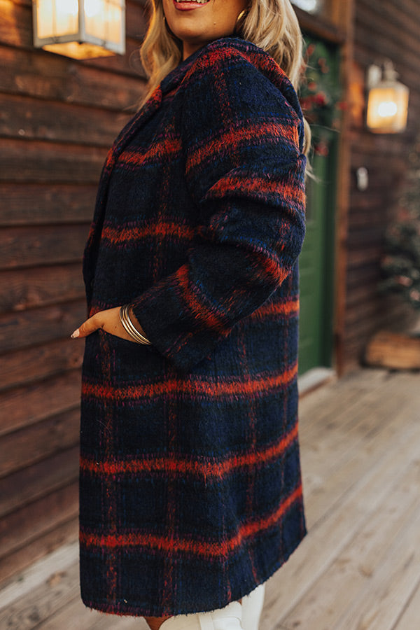 Fall Frenzy Plaid Coat Curves Image - 4