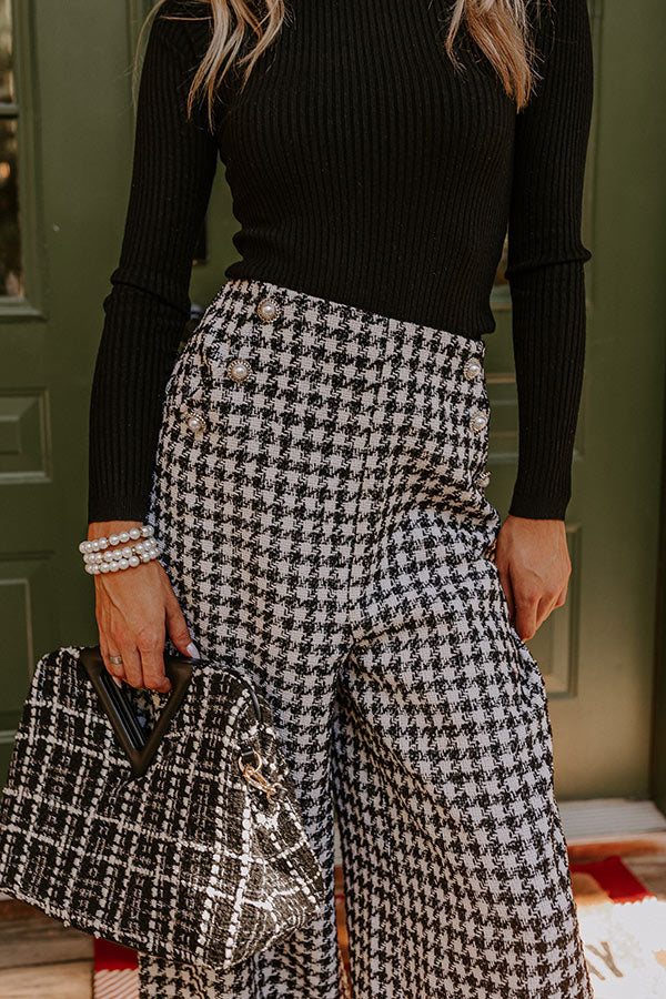 Comfy Glam High Waist Tweed Pants Image - 2