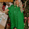West Side Sparkle Sequin Tunic Top in Green Image - 1