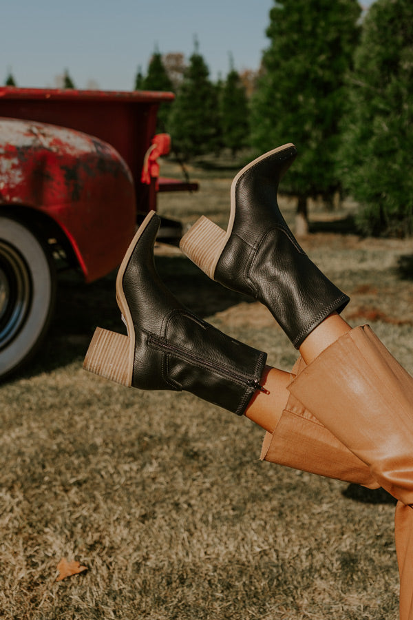 The Vienna Faux Leather Boot In Black Image - 1