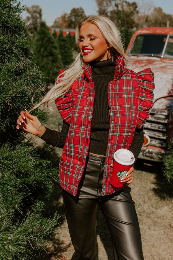Finding Inner Peace Plaid Vest Image - 1