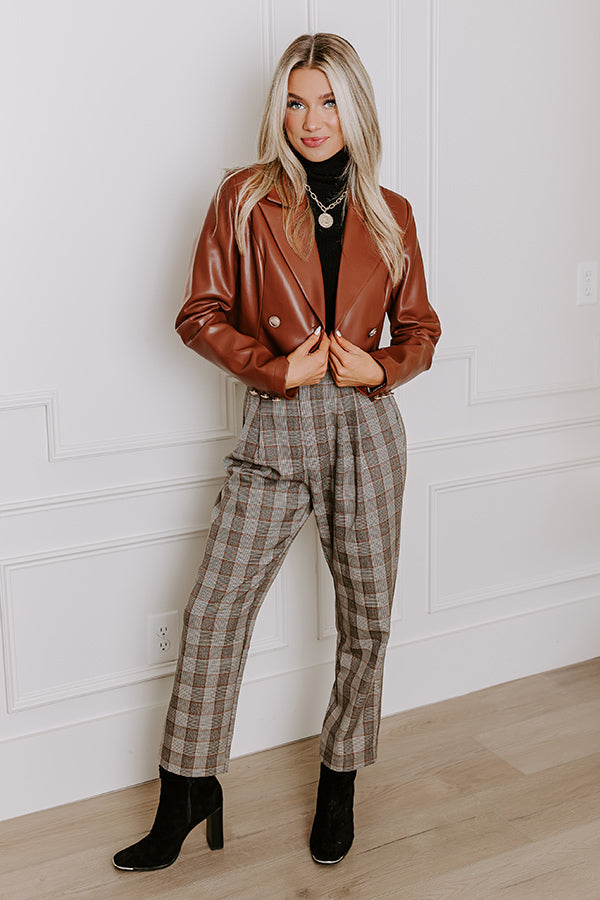 Material Girl Faux Leather Blazer Image - 5